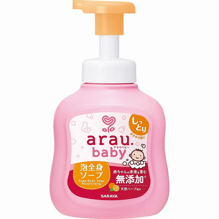 【単品18個セット】アラウベビー 泡全身ソープ しっとり 450mL サラヤ(代引不可)【送料無料】｜リコメン堂
