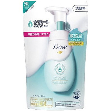 【単品11個セット】ダヴ センシティブマイルド クリーミー泡洗顔料 つめかえ用 125ml ユニリーバ・ジャパン(代引不可)【送料無料】