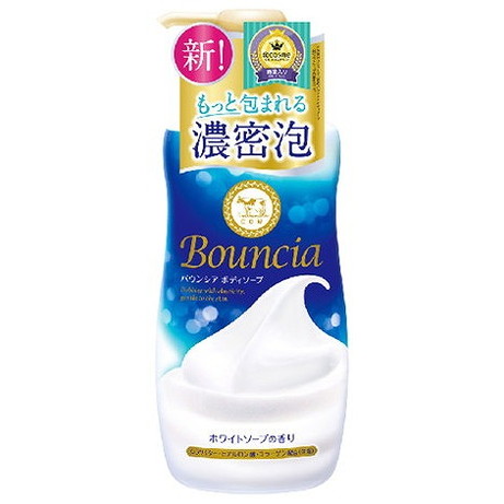 【単品12個セット】バウンシア ボディソープ ホワイトソープの香り ポンプ付 牛乳石鹸共進社(代引不可)【送料無料】