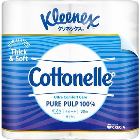 【単品20個セット】クリネックス コトネル 4ロール(ダブル) 日本製紙クレシア(代引不可)【送料無料】