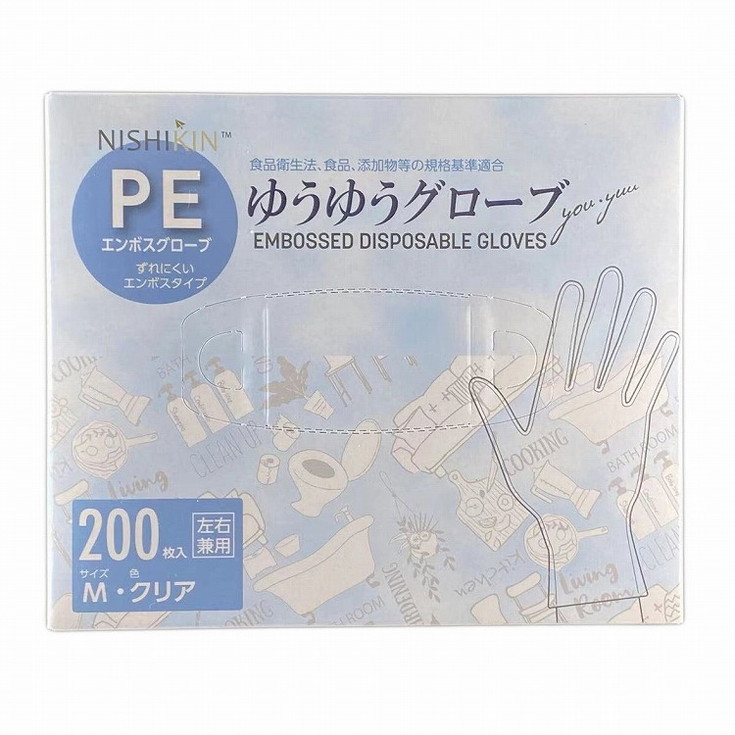 【単品18個セット】ゆうゆうグローブPEクリアM 錦尚金【送料無料】