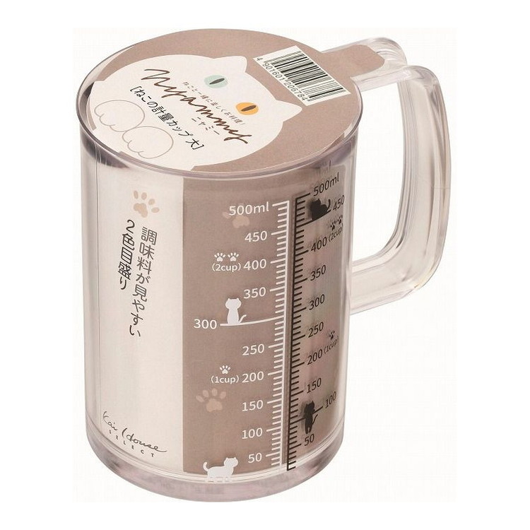 【単品18個セット】 NYAMMYねこの計量カップ500ML 貝印株式会社(雑貨)(代引不可)【送料無料】