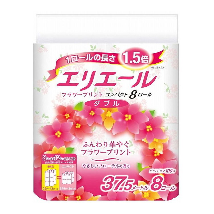 【単品11個セット】 エリエールフラワープリントコンパクト8Rダブル 大王製紙株式会社(代引不可)【送料無料】
