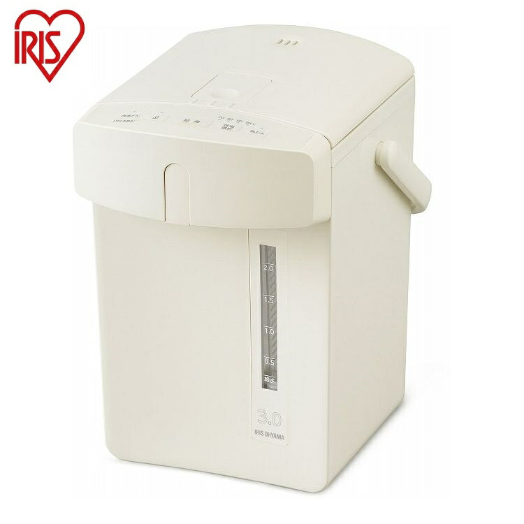 アイリスオーヤマ ジャーポット 3.0L マイコン式 IAHD-230-C アイボリー IRIS OHYAMA(代引不可)【送料無料】