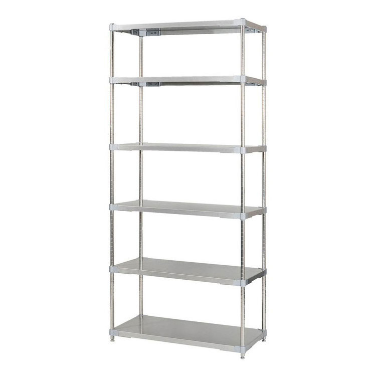 【※法人様限定販売】【燕三条製】 PROFACE SUS304ステンレスソリッドシェルフ6段 460×900×2100 SUS304ステンレスポール スチールラック スチールシェルフ ラック キッチンラック レンジラック(代引不可)【送料無料】
