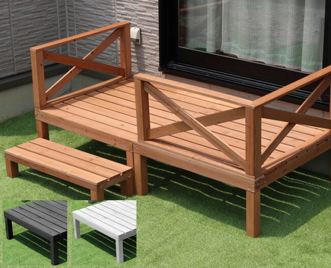 100 の保証 楽天市場 ウッドデッキ セット 3点セット ウッドデッキ180 手すり ステップ台 縁台 濡れ縁 キット ステップ フェンス 階段 代引不可 送料無料 リコメン堂 50 Off Www Lexusoman Com