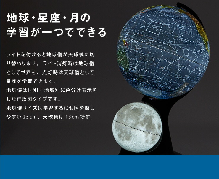 特価ブランド レイメイ藤井 ライト付き二球儀 地球儀 天球儀 月球儀 Oyv273 Fucoa Cl