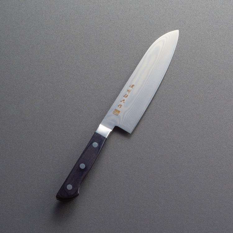 ダマスカス三徳包丁 濃州孫六作 包丁 200L(代引不可)【ポイント10倍】【送料無料】｜リコメン堂