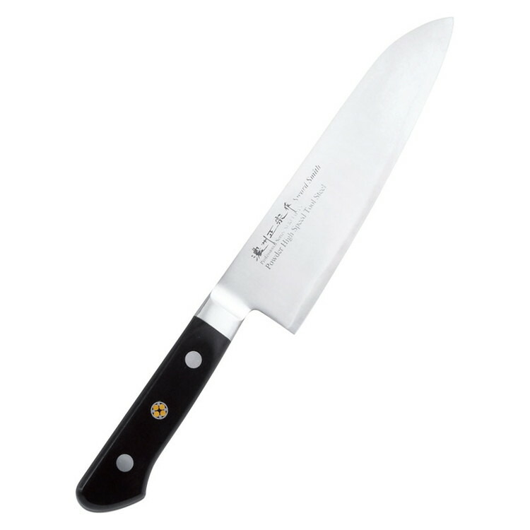 粉末ハイス鋼割込三徳包丁 濃州正宗作 包丁 500A(代引不可)【ポイント10倍】【送料無料】