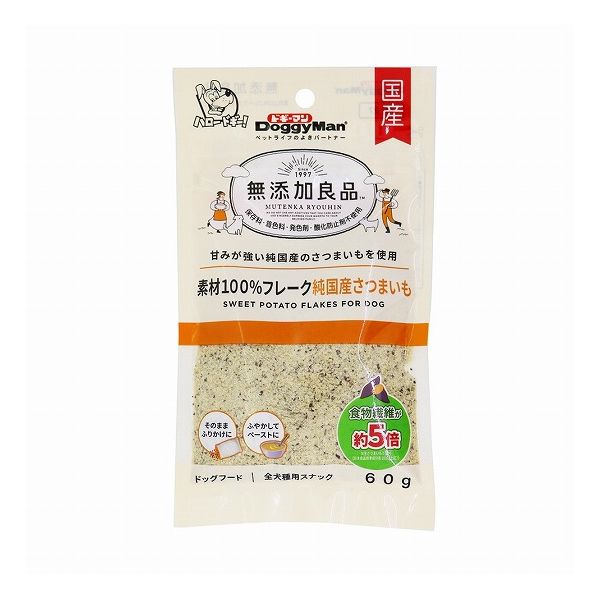 【30個セット】 ドギーマン 無添加良品 素材100%フレーク 純国産さつまいも 60g x30【送料無料】