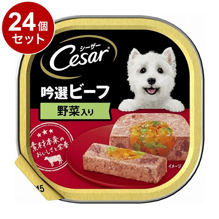 【24個セット】 シーザー 吟選ビーフ 野菜入り 100g【ポイント10倍】【送料無料】