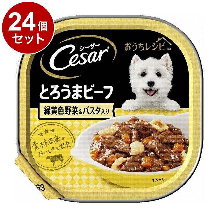 【24個セット】 シーザー おうちレシピ とろうまビーフ 緑黄色野菜&パスタ入り 100g【ポイント10倍】【送料無料】