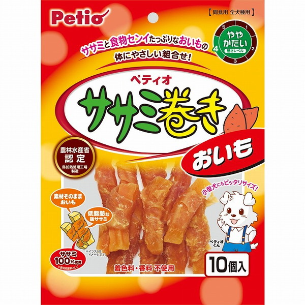 【12個セット】 ペティオ ササミ巻きおいも 10個【ポイント10倍】【送料無料】