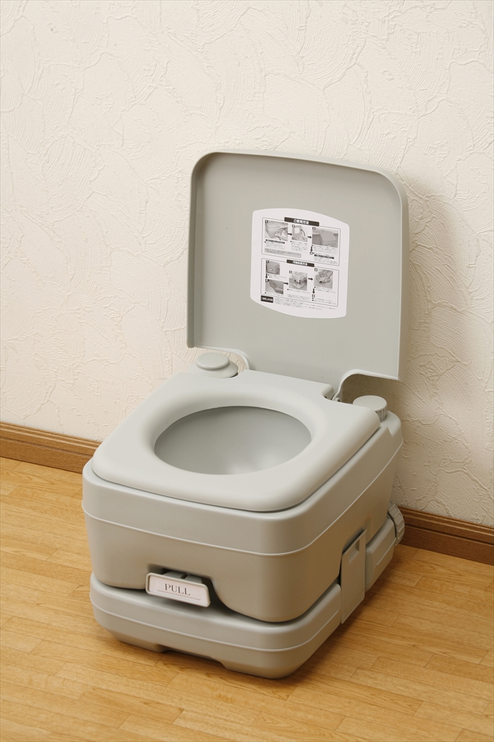 【楽天市場】ポータブルトイレ10L 簡易トイレ 水洗式(代引不可)【送料無料】：リコメン堂