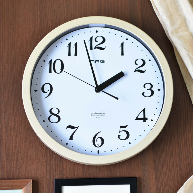 楽天市場】MAG マグ 電波時計 自動点灯 掛時計 トモル インテリア