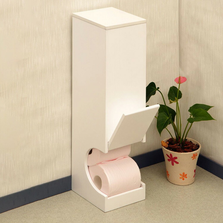 オスマック ロールペーパーラック スリム 収納 トイレ収納 トイレットペーパーラック 幅16cm 奥行16cm 高さ54cm トイレラック サニタリー収納【送料無料】