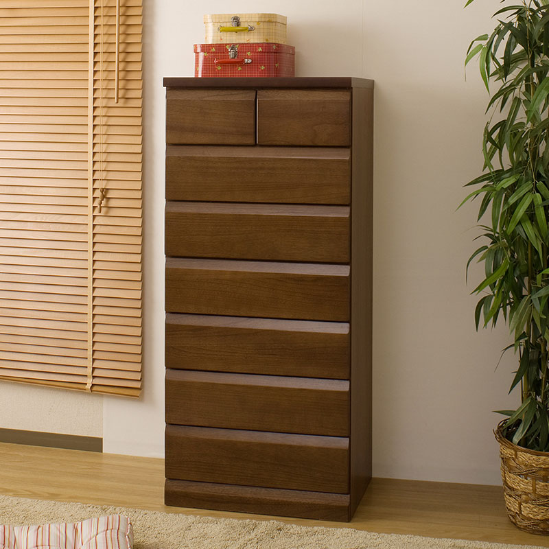 完成品 日本製 桐チェスト 7段 幅60 収納 引き出し たんす 桐たんす 衣類収納 茶色 ダークブラウン 七段 組立不要 棚 チェスト 和室 リビング【送料無料】 35,190円