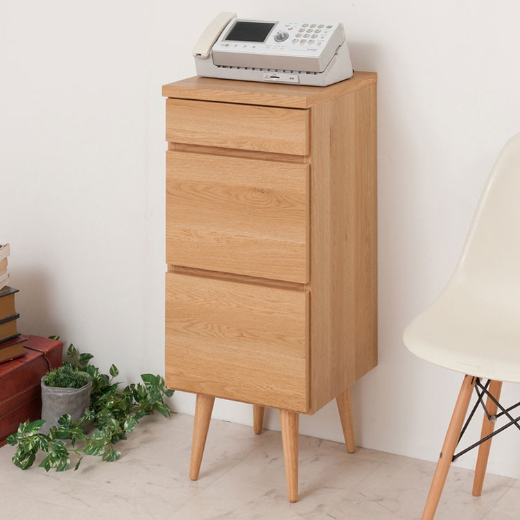 脚付チェスト 幅37 ナチュラル 完成品 北欧 引出 引き出し シンプル リビングボード キャビネット チェスト 日本製 リビング 新生活 一人暮らし おしゃれ(代引不可)【送料無料】｜リコメン堂