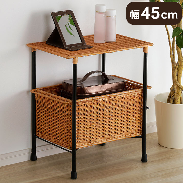 ラタン 籐 棚 チェスト 2段 4口 W90cm D37cm H41cm Amazon｜籐家具 チェスト 【W992】｜チェスト・タンス