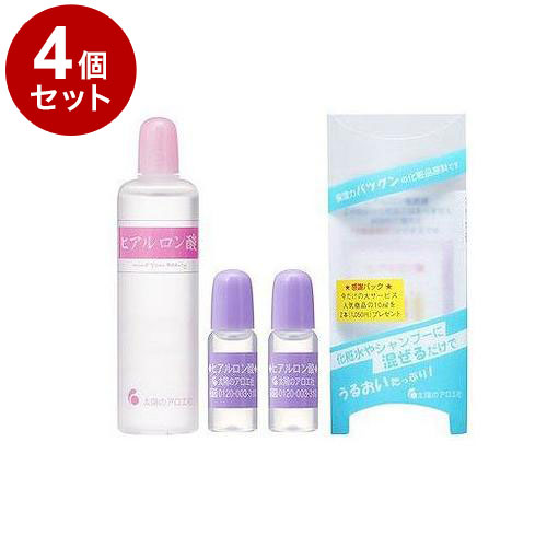 【単品4個セット】 太陽のアロエ社 ヒアルロン酸 原液 80ml + 10ml×2本 100ml 化粧水 美容液 シャンプー リップ 潤い 保湿 乾燥 ハリ ヘアケア 基礎化粧品 ボディケア スキンケア パック【ポイント10倍】【送料無料】|リコメン堂