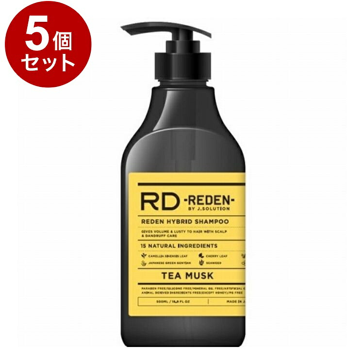 【単品5個セット】 リデン ハイブリッドシャンプー ティームスク 500ml シャンプー ヘアケア メンズ 頭皮 男性臭 REDEN【ポイント10倍】【送料無料】|リコメン堂