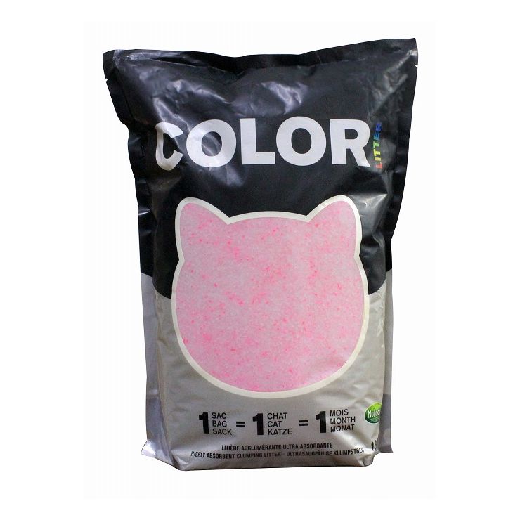 楽天市場 Nullodor ニュールオダー カラーリター ピンク 1 8kg 猫砂 色が変わる ネコ シリカゲル 尿検査 固まる 消臭 リコメン堂