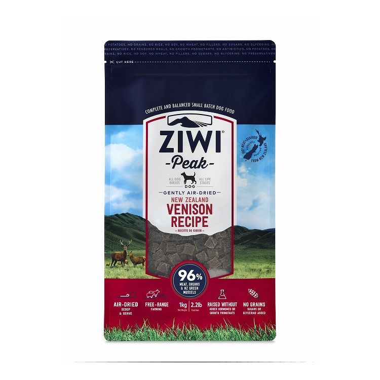 ジウィピーク エアドライ ドッグフード ベニソン 1kg ZIWI PEAK 犬用 ドッグ 主食 フード 鹿肉【ポイント10倍】【送料無料】