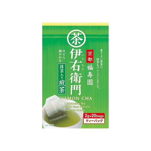 【単品12個セット】 宇治の露 福寿園 伊右衛門 抹茶入煎茶 ティーバッグ 2gx20袋x12 まとめ買い まとめ売り お徳用 大容量 セット販売(代引不可)【ポイント10倍】【送料無料】