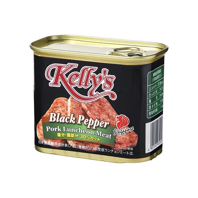【単品24個セット】 Kelly's ランチョンミート ブラックペッパー 340gx24 まとめ買い まとめ売り お徳用 大容量 セット販売(代引不可)【ポイント10倍】【送料無料】