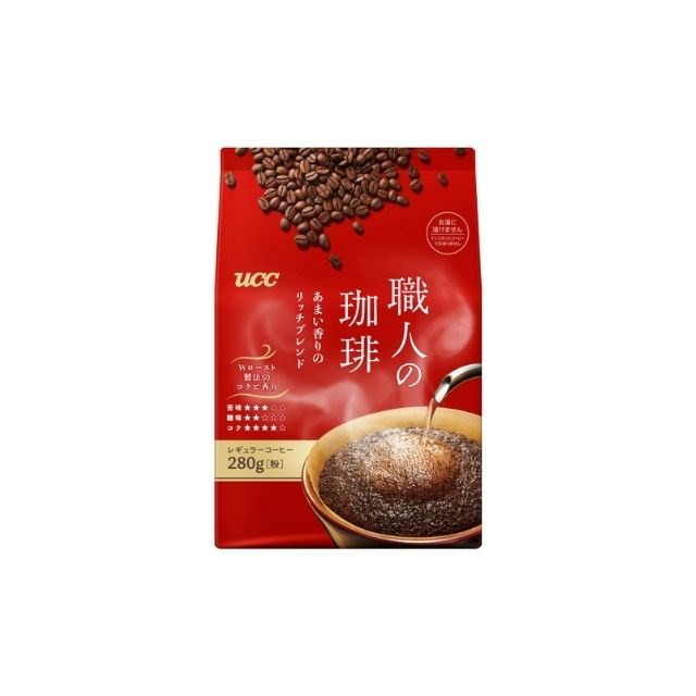 【単品12個セット】 UCC 職人の珈琲 あまい香りのリッチブレンド SAP 280g(代引不可)【ポイント10倍】【送料無料】｜リコメン堂 10,230円