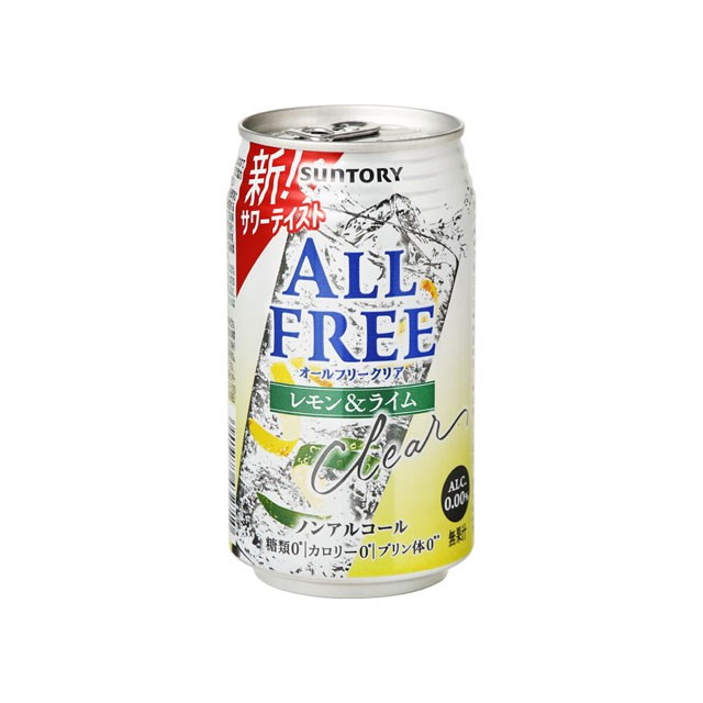 【単品24個セット】 サントリー オールフリークリアレモン&ライム缶 350ml(代引不可)【ポイント10倍】【送料無料】