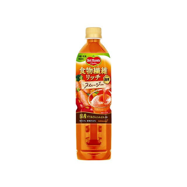 【単品15個セット】 デルモンテ 食物繊維リッチ スムージーペット 800ml(代引不可)【ポイント10倍】【送料無料】