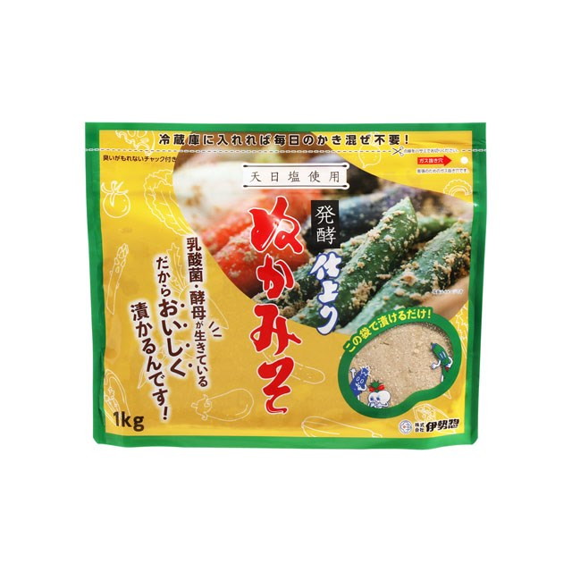 【単品10個セット】 伊勢惣 仕上りぬかみそ 1Kg(代引不可)【ポイント10倍】【送料無料】