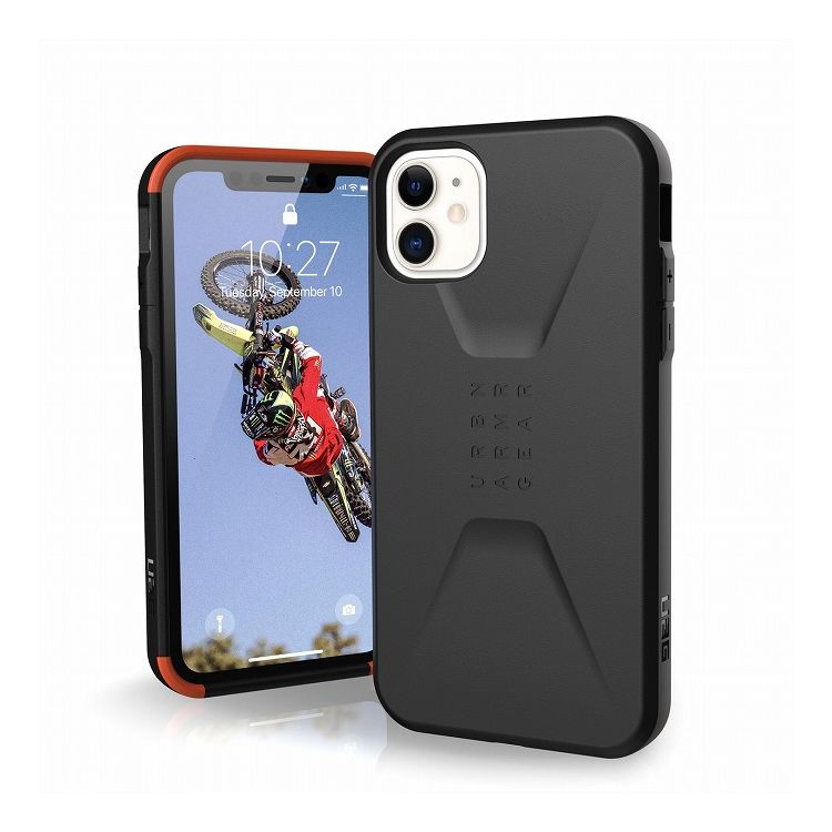 【日本正規代理店品】 URBAN ARMOR GEAR iPhone 11(6.1インチ)対応耐衝撃ケース CIVILIAN ブラック UAG-IPH19MS-BK【ポイント10倍】【送料無料】