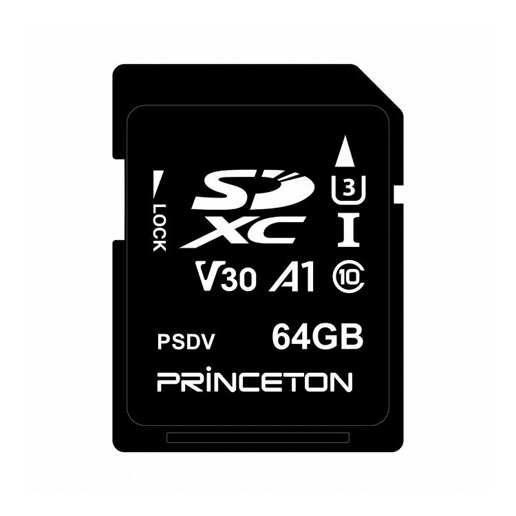 プリンストン ビデオ録画用 SDXCカード UHS-I V30対応 64GB PSDV-64G【ポイント10倍】【送料無料】