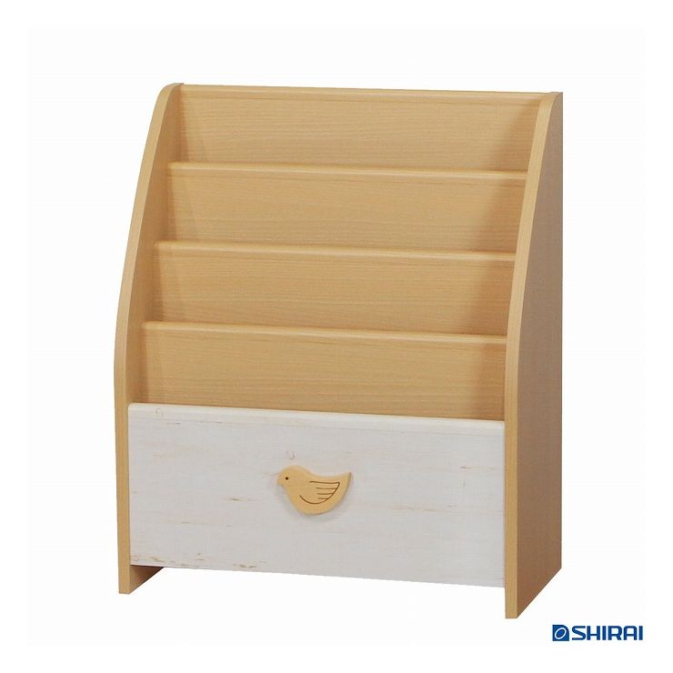 楽天市場】白井産業 ランドキッズ 収納箱付き 絵本ラック キャスター  