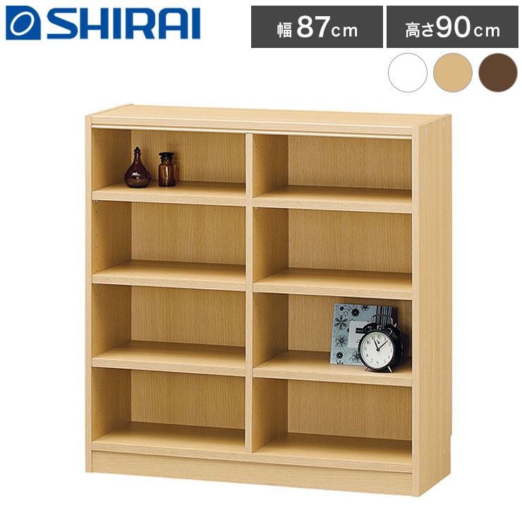 タナリオ 収納キャビネット 4段 幅87cm 奥行29cm 高さ90cm ワイド ホワイト ナチュラル ダークブラウン シンプル おしゃれ 収納ラック フリーラック カラーボックス ラック 収納 本棚 棚(代引き不可)【送料無料】｜リコメン堂
