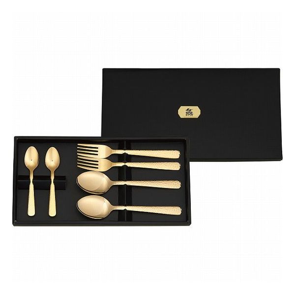 燕匠一 鎚目 カトラリー6点セット 金仕上 170 107 金属洋食器 ステン洋食器 ディナ セット 代引不可 最高級