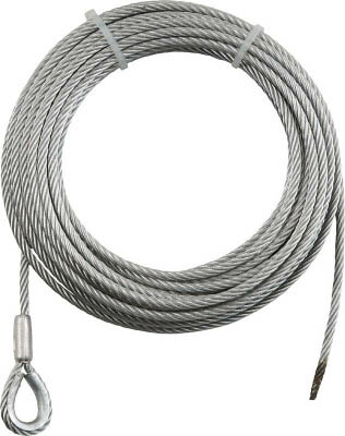 TRUSCO 手動ウインチ用SUSワイヤーΦ5×10M用(シンブル入リロック) SUSWWS510【送料無料】