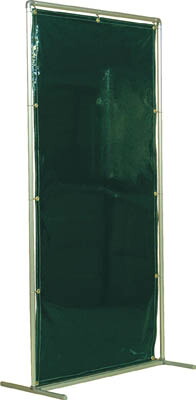 吉野 遮光フェンスアルミパイプ 1×2 単体固定 ダークグリーン【YS-12SF-DG】(溶接用品・溶接遮光フェンス)【送料無料】