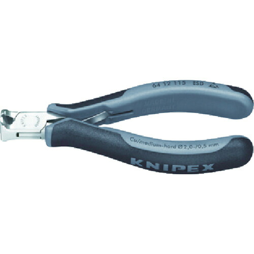 KNIPEX 6412-115ESD エレクトロニクスエンドカッティングニッパー 6412115ESD【送料無料】｜リコメン堂