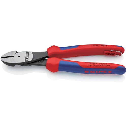 KNIPEX 強力型ニッパー 落下防止 200mm 7402200TBK【送料無料】