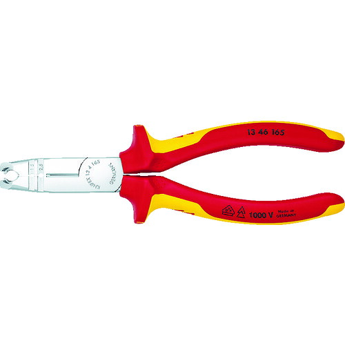 KNIPEX ニッパー機能付きワイヤストリッパー(絶縁タイプ) 165mm 1346165【送料無料】