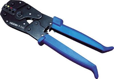 ＨＯＺＡＮ 圧着ペンチ 絶縁被覆付圧着端用【P-743】(電設工具・圧着工具)【送料無料】