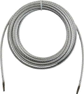 ＴＲＵＳＣＯ 手動ウインチ用ワイヤーΦ6Ｘ20ｍ用（切りっ放し）【WW6-20】(ウインチ・ジャッキ・ウインチ（手動式）)【送料無料】
