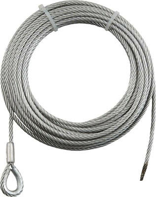 ＴＲＵＳＣＯ 手動ウインチ用ワイヤーΦ6Ｘ10ｍ用（シンブル入ロック加工）【WWS6-10】)【送料無料】