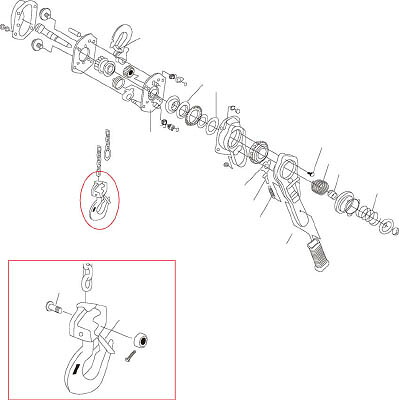 キトー ＬＢ030用部品 シタフック1式【L4BA030-10212】(チェンブロック・クレーン・レバーホイスト)【送料無料】｜リコメン堂 12,157円