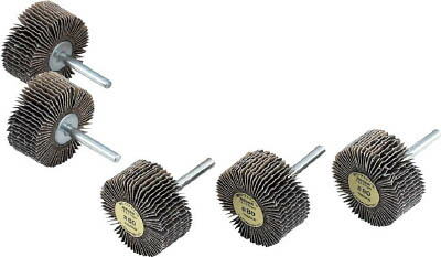 ＴＲＵＳＣＯ 軸付ソフトホイール 外径40Ｘ厚25Ｘ軸6 5個入 400♯【YS425 400】(研削研磨用品・フラップ軸付ホイール)【送料無料】