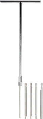 ミトロイ Ｔ型ホローレンチ ビット5本セット （300Ｈ&minus;100Ｌ）【THC-100S】(ドライバー・六角棒レンチ・六角棒レンチ)【送料無料】｜リコメン堂