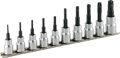 TONE トルクスソケットセット(いじり防止タイプホルダー付) 10pcs【HTX310H】【送料無料】